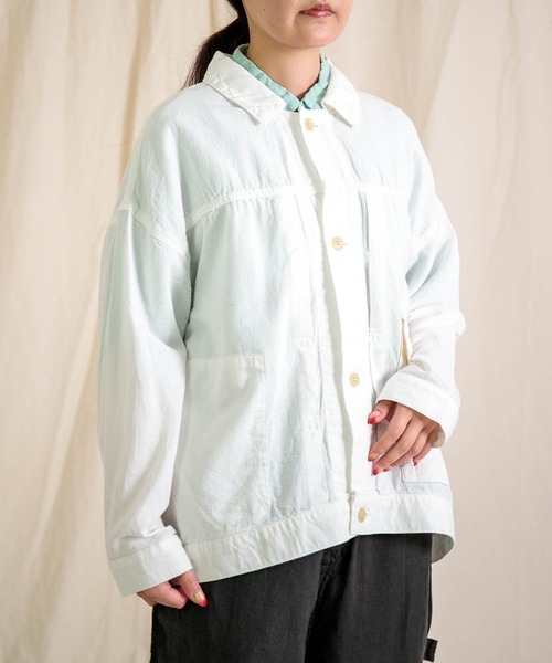 Brocante（ブロカント）の「[Brocante / ブロカント] コットンパナマ アンプリッセジャケット（カバーオール・レディース・ホワイト・2）」の11枚目の写真