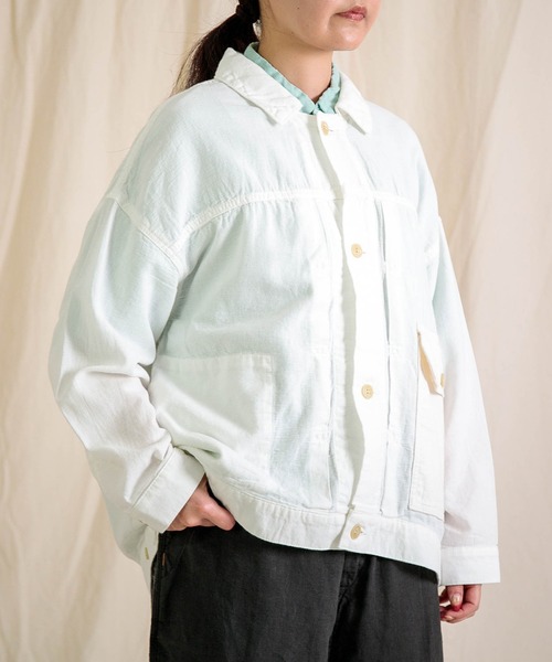Brocante（ブロカント）の「[Brocante / ブロカント] コットンパナマ アンプリッセジャケット（カバーオール・レディース・ホワイト・2）」の12枚目の写真