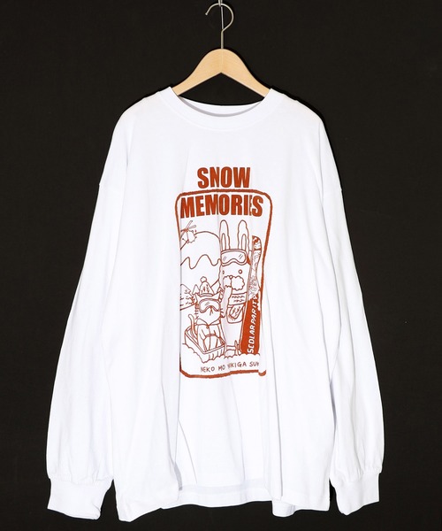 ScoLar Parity(スカラーパリティ)の「353135:ラビルとネコのスノーメモリーズロンT(Tシャツ/カットソー・レディース・オフホワイト/ブラック/カーキ・M)」の10枚目の写真
