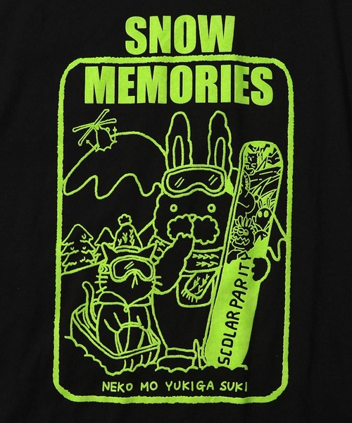 ScoLar Parity(スカラーパリティ)の「353135:ラビルとネコのスノーメモリーズロンT(Tシャツ/カットソー・レディース・オフホワイト/ブラック/カーキ・M)」の16枚目の写真