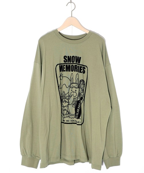 ScoLar Parity(スカラーパリティ)の「353135:ラビルとネコのスノーメモリーズロンT(Tシャツ/カットソー・レディース・オフホワイト/ブラック/カーキ・M)」の18枚目の写真