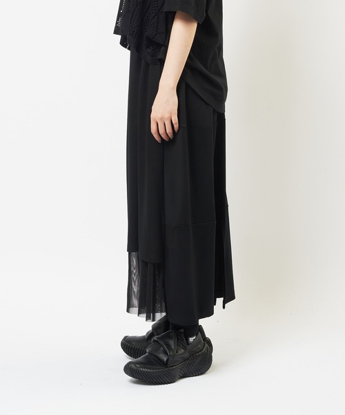 gomme(ゴム)の「レギンスレイヤードスカート(スカート・レディース・ブラック・MEDIUM)」の6枚目の写真