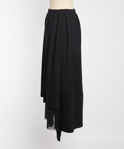 gomme(ゴム)の「レギンスレイヤードスカート(スカート・レディース・ブラック・MEDIUM)」の9枚目の写真