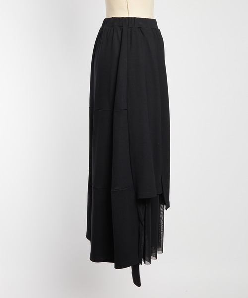 gomme(ゴム)の「レギンスレイヤードスカート(スカート・レディース・ブラック・MEDIUM)」の11枚目の写真