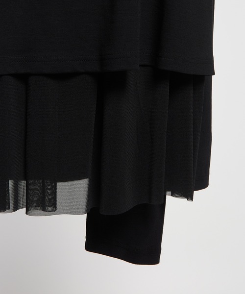 gomme(ゴム)の「レギンスレイヤードスカート(スカート・レディース・ブラック・MEDIUM)」の13枚目の写真