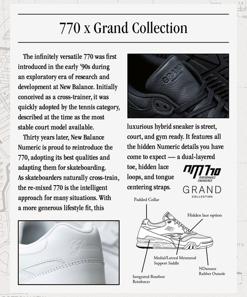 NEW BALANCE(ニューバランス)の「NEW BALANCE × GRAND NM770(スニーカー・メンズ・ブラック/ホワイト・27.5cm/27cm/26cm/26.5cm/28cm)」の19枚目の写真