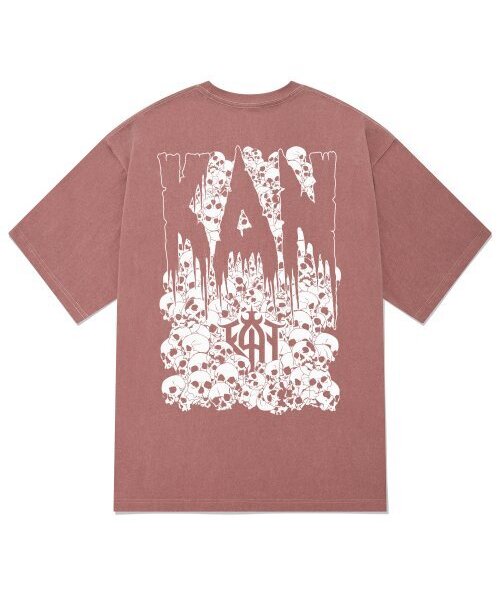 KAN6312(カン6312)の「KTPP0093 ダークスカルピグメント半袖Tシャツ - ピンク(Tシャツ/カットソー・メンズ・その他・X-LARGE/MEDIUM/LARGE)」の1枚目の写真