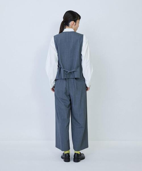 LOISIR（ロワズィール）の「ウール混ギャバデザインベスト（ベスト・レディース・グレー/ブラック・FREE）」の6枚目の写真