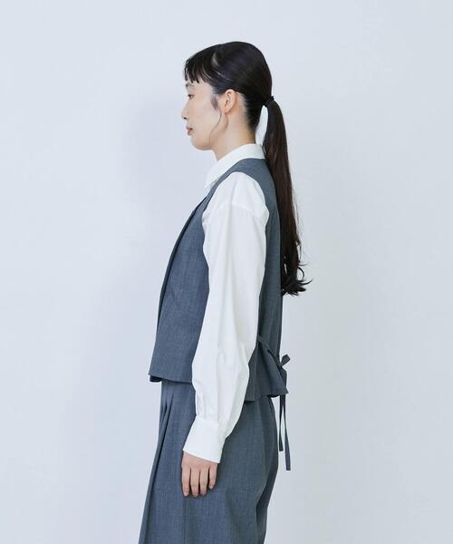 LOISIR（ロワズィール）の「ウール混ギャバデザインベスト（ベスト・レディース・グレー/ブラック・FREE）」の8枚目の写真