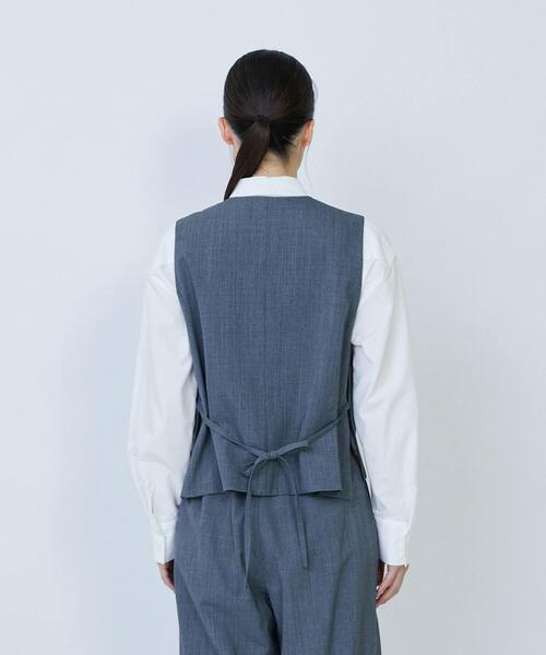 LOISIR（ロワズィール）の「ウール混ギャバデザインベスト（ベスト・レディース・グレー/ブラック・FREE）」の9枚目の写真