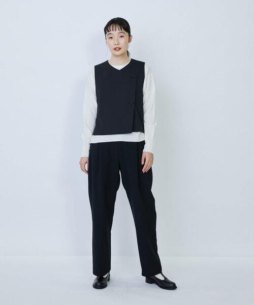 LOISIR（ロワズィール）の「ウール混ギャバデザインベスト（ベスト・レディース・グレー/ブラック・FREE）」の12枚目の写真