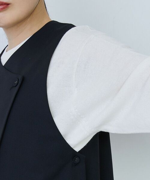 LOISIR（ロワズィール）の「ウール混ギャバデザインベスト（ベスト・レディース・グレー/ブラック・FREE）」の21枚目の写真