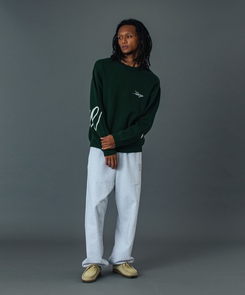 XLARGE(エクストララージ)の「OLD ENGLISH SWEAT PANTS(スウェットパンツ・メンズ・ブラック/オリーブ/アッシュ/ネイビー・S/M/L/XL)」の19枚目の写真