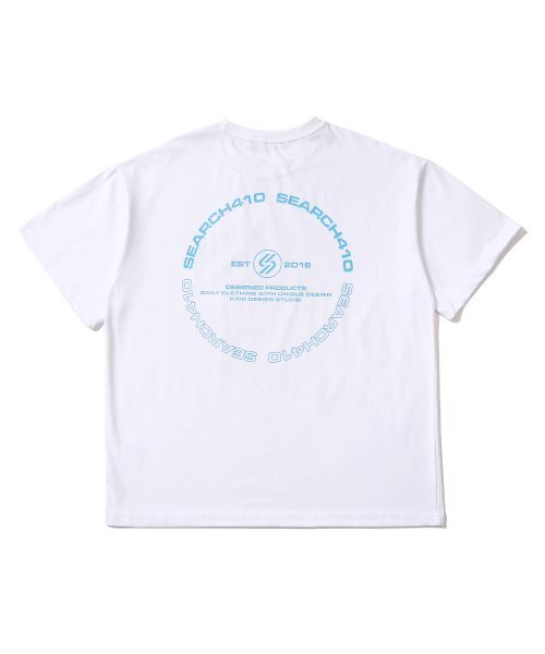 SEARCH410(サーチ410)の「イーエスティロゴ半袖Tシャツホワイト(Tシャツ/カットソー・メンズ・その他・LARGE/MEDIUM)」の2枚目の写真