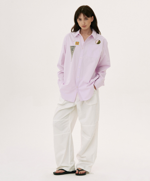 ワイドストリングパンツ ホワイト