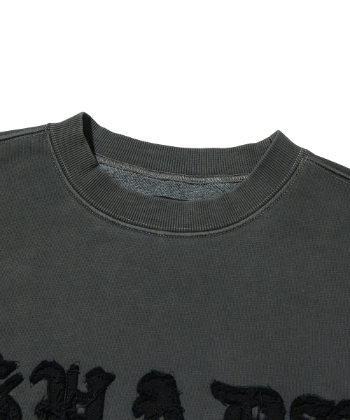 suade（スエード）の「CUT OFF CREWNECK [PIGMENT BLACK]（スウェット・レディース・その他・MEDIUM/X-LARGE）」の3枚目の写真
