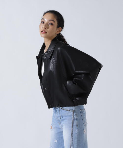 ROYAL FLASH(ロイヤルフラッシュ)の「MITSUKI/ミツキ/シングルショートフェイクレザージャケット(その他アウター・レディース・ブラック・F)」の7枚目の写真