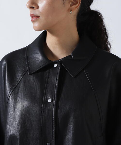 ROYAL FLASH(ロイヤルフラッシュ)の「MITSUKI/ミツキ/シングルショートフェイクレザージャケット(その他アウター・レディース・ブラック・F)」の12枚目の写真