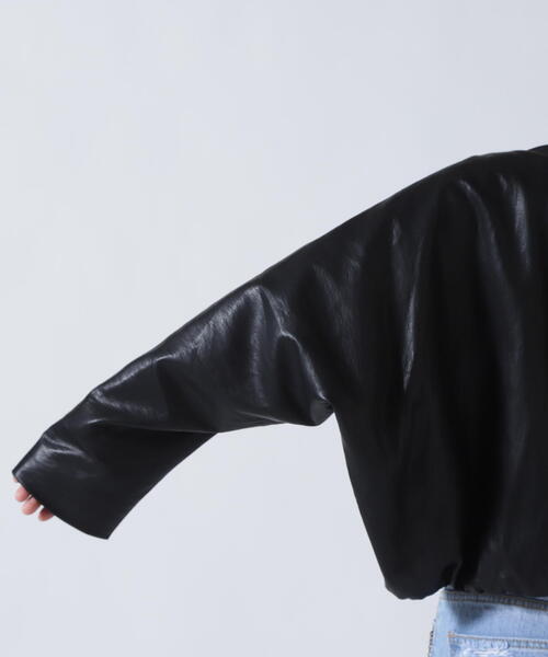 ROYAL FLASH(ロイヤルフラッシュ)の「MITSUKI/ミツキ/シングルショートフェイクレザージャケット(その他アウター・レディース・ブラック・F)」の15枚目の写真