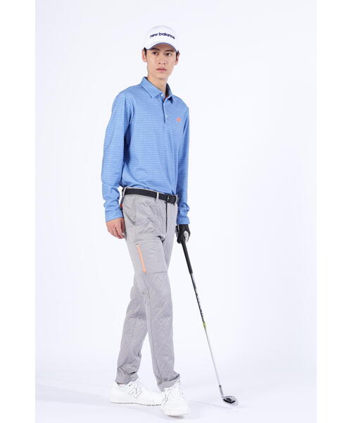 New Balance Golf(ニューバランスゴルフ)の「タイプライターロゴ ボーダー 長袖 カラーシャツ (MENS SPORT)(その他トップス・メンズ・ホワイト/ブラック・XX-LARGE)」の9枚目の写真