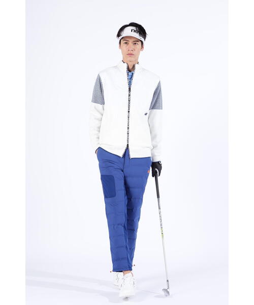 New Balance Golf(ニューバランスゴルフ)の「タイプライターロゴ ボーダー 長袖 カラーシャツ (MENS SPORT)(その他トップス・メンズ・ホワイト/ブラック・XX-LARGE)」の10枚目の写真