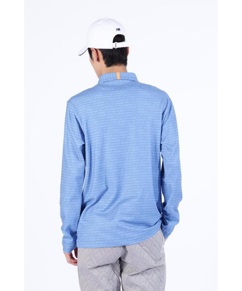 New Balance Golf(ニューバランスゴルフ)の「タイプライターロゴ ボーダー 長袖 カラーシャツ (MENS SPORT)(その他トップス・メンズ・ホワイト/ブラック・XX-LARGE)」の12枚目の写真