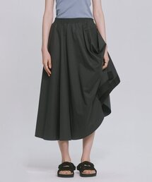 PUFF FLARED SKIRT GREY