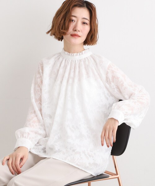 grove（グローブ）の「【マルチWAY】アソートボウタイブラウス【手洗いOK】（シャツ/ブラウス・レディース・オフホワイト/ネイビー系2/ホワイト系6・02/03/01/04/05）」の19枚目の写真