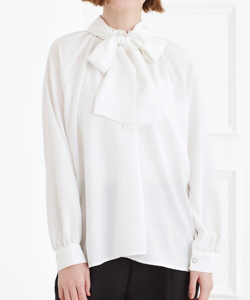 grove（グローブ）の「【マルチWAY】アソートボウタイブラウス【手洗いOK】（シャツ/ブラウス・レディース・オフホワイト/ネイビー系2/ホワイト系6・02/03/01/04/05）」の13枚目の写真