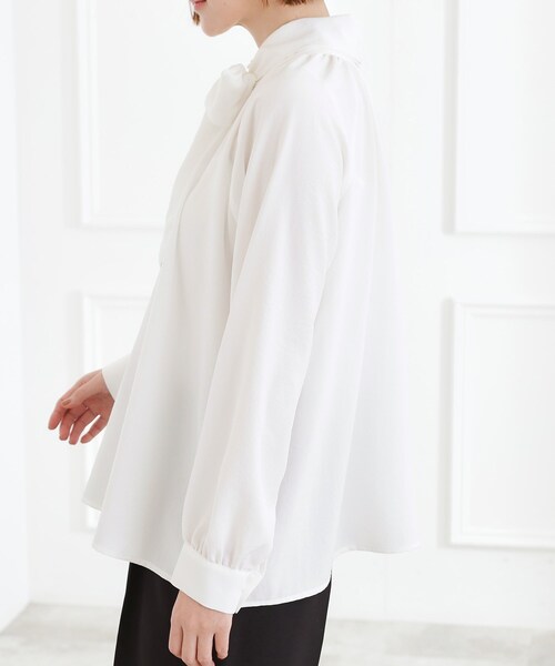 grove（グローブ）の「【マルチWAY】アソートボウタイブラウス【手洗いOK】（シャツ/ブラウス・レディース・オフホワイト/ネイビー系2/ホワイト系6・02/03/01/04/05）」の12枚目の写真