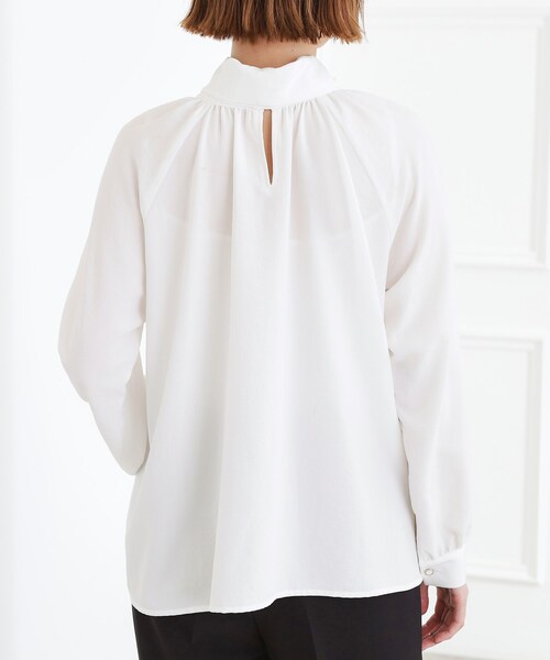grove（グローブ）の「【マルチWAY】アソートボウタイブラウス【手洗いOK】（シャツ/ブラウス・レディース・オフホワイト/ネイビー系2/ホワイト系6・02/03/01/04/05）」の11枚目の写真