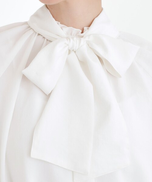 grove（グローブ）の「【マルチWAY】アソートボウタイブラウス【手洗いOK】（シャツ/ブラウス・レディース・オフホワイト/ネイビー系2/ホワイト系6・02/03/01/04/05）」の10枚目の写真