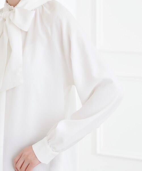 grove（グローブ）の「【マルチWAY】アソートボウタイブラウス【手洗いOK】（シャツ/ブラウス・レディース・オフホワイト/ネイビー系2/ホワイト系6・02/03/01/04/05）」の8枚目の写真