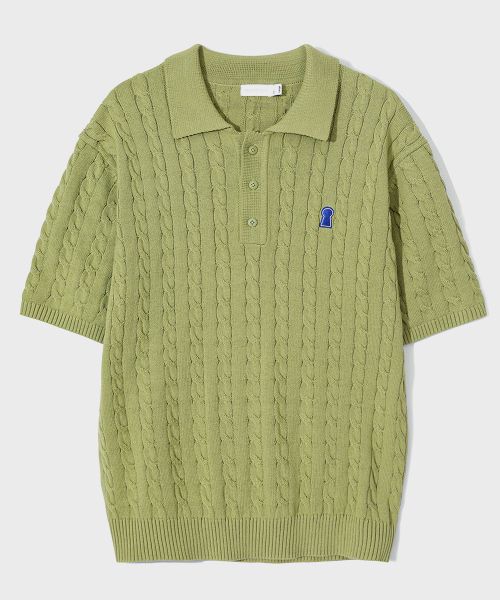 Keyhole Logo Kerble Car Half-knit [OLIVE] SEKT024OLIVE — оливковый