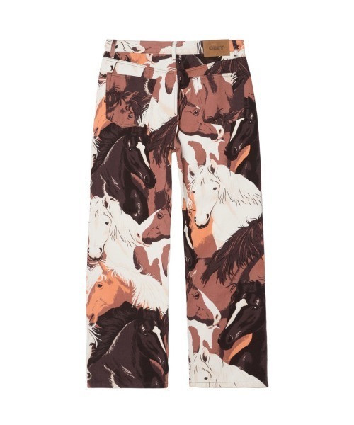 OBEY（オベイ）の「OBEY CLASSIC BAGGY PRINTED DENIM（オベイ クラシック バギー プリント デニム）（デニムパンツ・メンズ・ブラウン系・30/32/34）」の2枚目の写真