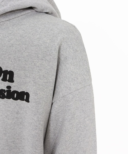 ADAM PATEK(アダムパテック)の「【ADAMPATEK/アダムパテック】distortion pullover hoodie ロゴパーカー(パーカー・メンズ・ブラック/杢グレー・1/2)」の12枚目の写真
