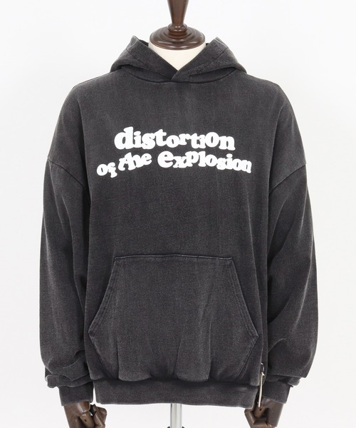 ADAM PATEK(アダムパテック)の「【ADAMPATEK/アダムパテック】distortion pullover hoodie ロゴパーカー(パーカー・メンズ・ブラック/杢グレー・1/2)」の17枚目の写真