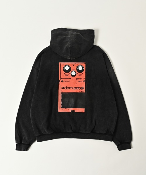 ADAM PATEK(アダムパテック)の「【ADAMPATEK/アダムパテック】distortion pullover hoodie ロゴパーカー(パーカー・メンズ・ブラック/杢グレー・1/2)」の10枚目の写真