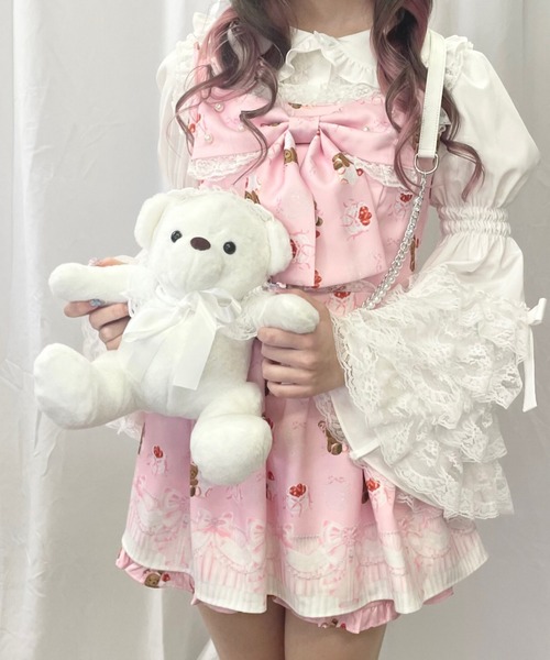 Ank Rouge（アンクルージュ）の「くまちゃんぬいぐるみポシェット（ショルダーバッグ・レディース・ホワイト/ベージュ・FREE）」の2枚目の写真