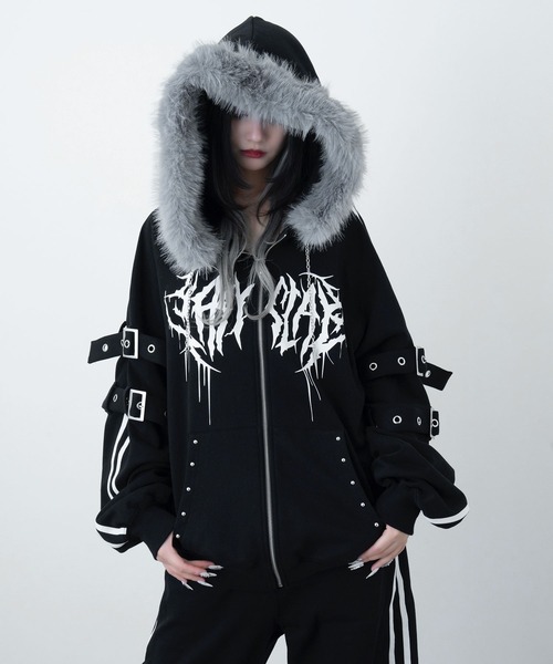 セール】ファーフードラインパーカー（パーカー）｜LAZYSLAY（レイジー