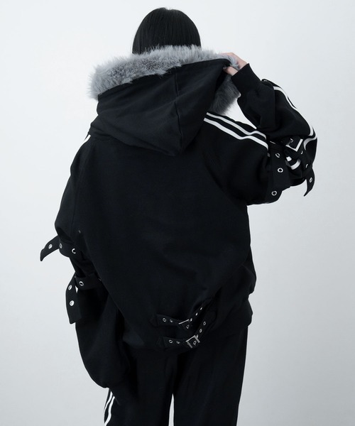 セール】ファーフードラインパーカー（パーカー）｜LAZYSLAY（レイジー