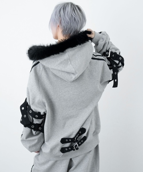 セール】ファーフードラインパーカー（パーカー）｜LAZYSLAY（レイジー