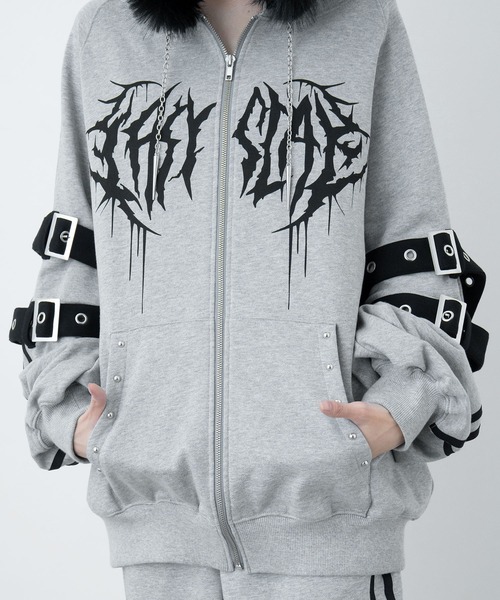 セール】ファーフードラインパーカー（パーカー）｜LAZYSLAY（レイジー