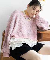 RAGEBLUE | モールジャガードショートニット(ニット/セーター)