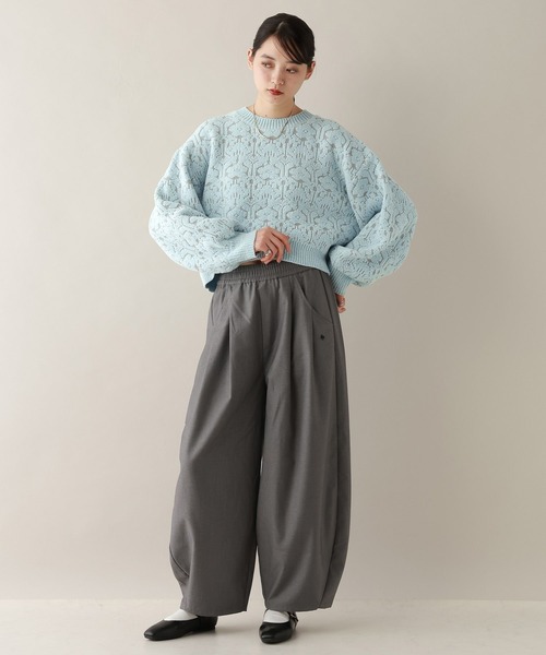 RAGEBLUE（レイジブルー）の「モールジャガードショートニット（ニット/セーター・レディース・ブラック/ライトブルー/ライトピンク/ホワイト・FREE）」の19枚目の写真