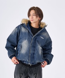 RE730（アールイーセブンサーティー）の「エコファーデニムパーカー（ブルゾン）」