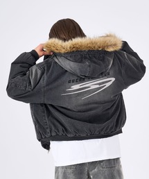 RE730（アールイーセブンサーティー）の「エコファーデニムパーカー（ブルゾン）」