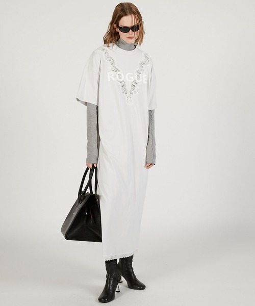 PRANK PROJECT（プランクプロジェクト）の「【2026Spring Pre-Order】ROGUEマキシワンピ / ROGUE Maxi One-Piece（ワンピース・レディース・グレー/ブラック・38/36）」の2枚目の写真