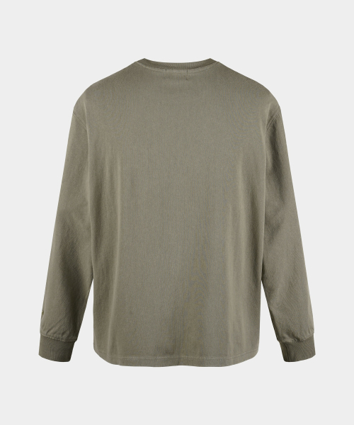 BIRBANTE(ビルバンテ)の「ウォッシュドポケットロングスリーブTシャツ - ベージュ(Tシャツ/カットソー・メンズ・ベージュ・SMALL/MEDIUM/LARGE/X-LARGE)」の3枚目の写真