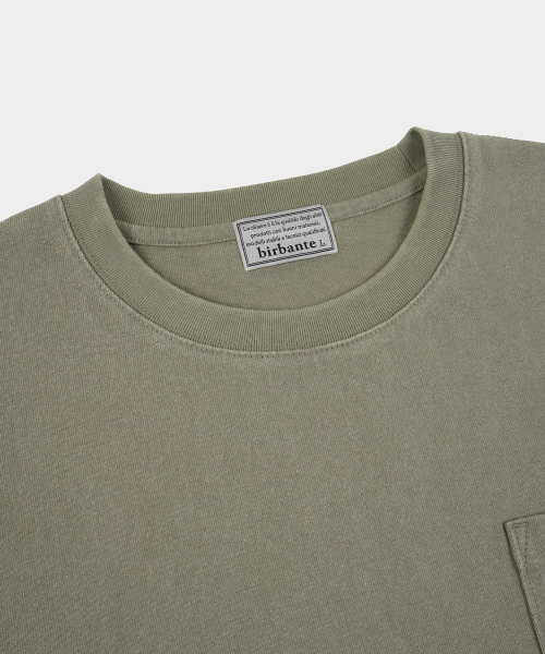 BIRBANTE(ビルバンテ)の「ウォッシュドポケットロングスリーブTシャツ - ベージュ(Tシャツ/カットソー・メンズ・ベージュ・SMALL/MEDIUM/LARGE/X-LARGE)」の4枚目の写真